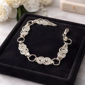 Handmade Greek Spiral Bracelet, 925 Silver
